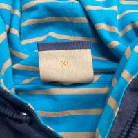 Hugo Boss Navy and Striped Hoodie (XL)