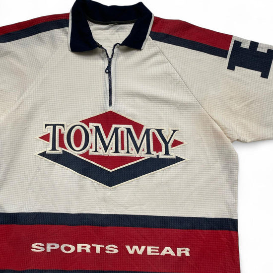 Tommy Hilfiger Vintage 90’s y2k Quarter Zip Polo Shirt (XL)