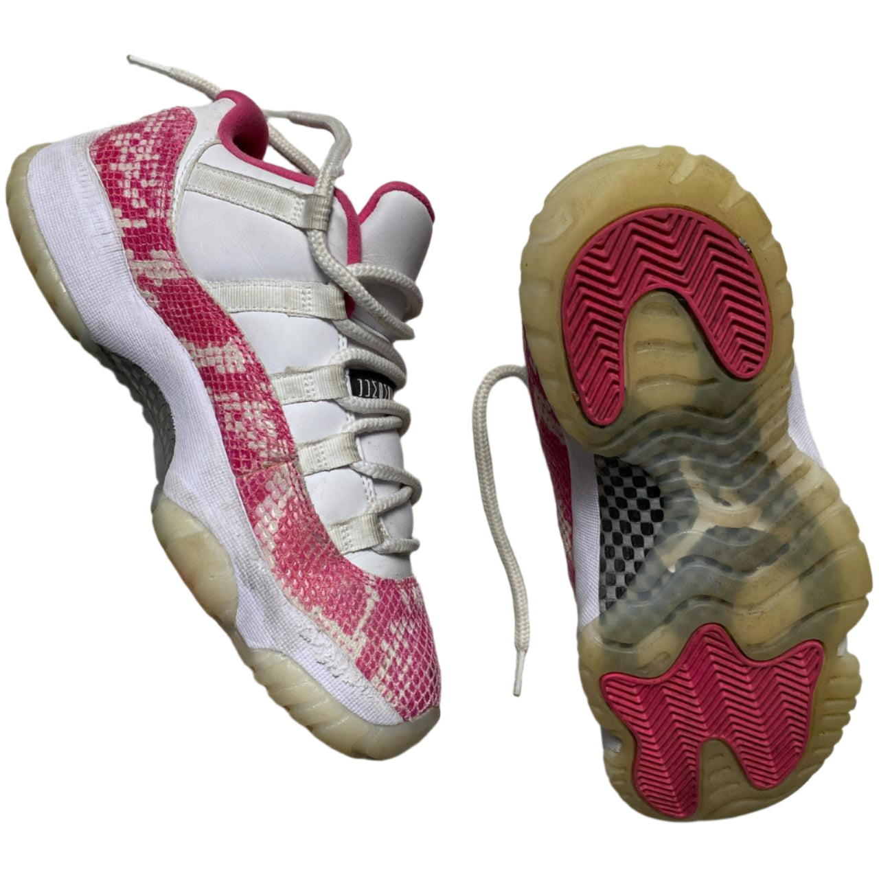 Jordan 11 Low Pink Snakeskin and White (UK 6)