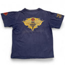 Independent Skateboarding 90’s Vintage y2k Navy and Yellow T-Shirt (M)