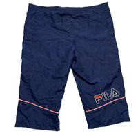 Fila Navy Red and White Vintage Shell Trackpant Shorts (XL)