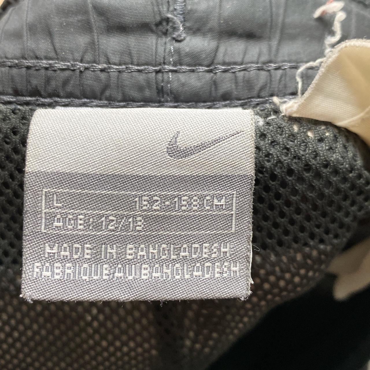 Nike Vintage y2k Grey White and Red Swoosh Shell Trackpant Bottoms (S)