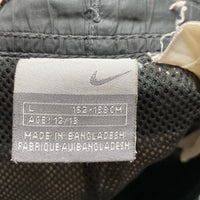 Nike Vintage y2k Grey White and Red Swoosh Shell Trackpant Bottoms (S)