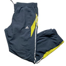Adidas Vintage Climacool Baggy Grey Yellow and White Shell Trackpant Bottoms (M)