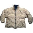 Petroleum Vintage 90’s Reversible Fleece Navy and Cream Puffer Jacket (XL)