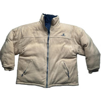 Petroleum Vintage 90’s Reversible Fleece Navy and Cream Puffer Jacket (XL)