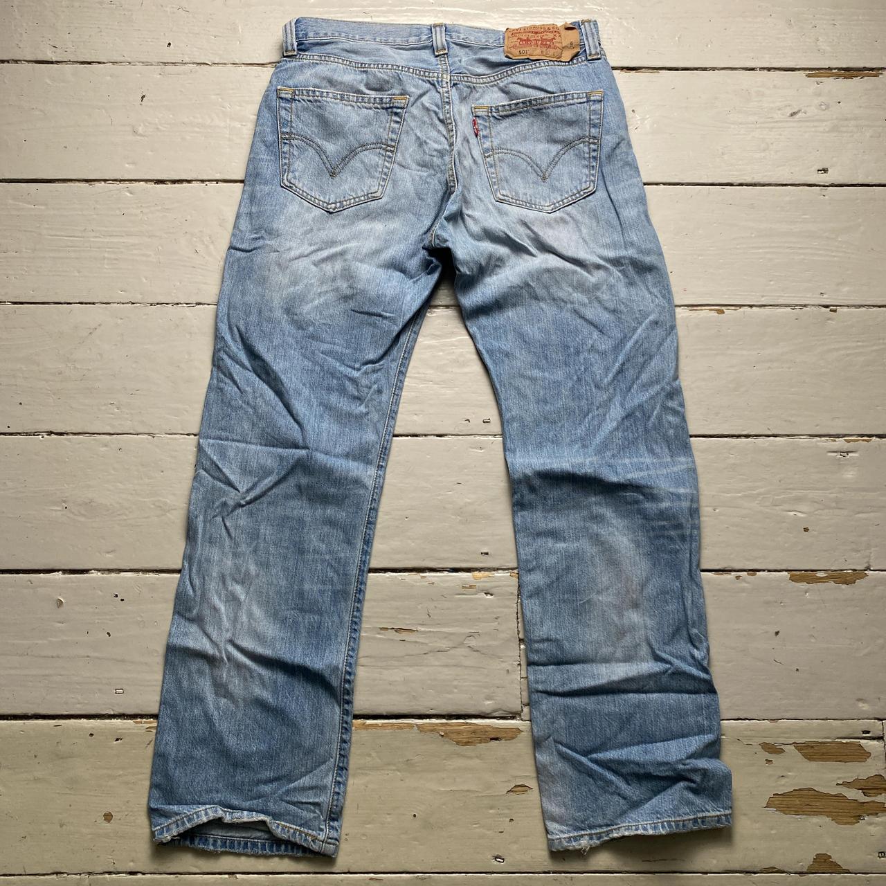 Levis Vintage 501 Baggy Light Blue Stonewash Jeans