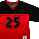 Eljay 25 Vintage 90’s y2k Velour Black and Red All Star NFL Jersey (L)