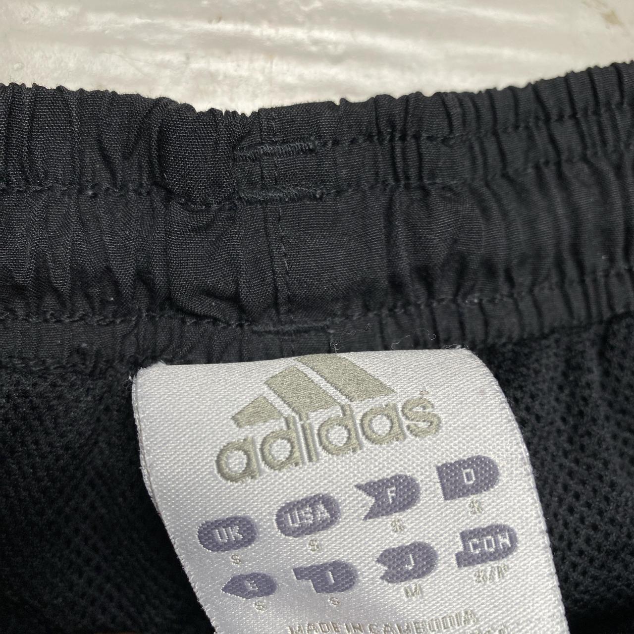 Adidas Black and Grey Shell Trackpant Baggy Bottoms