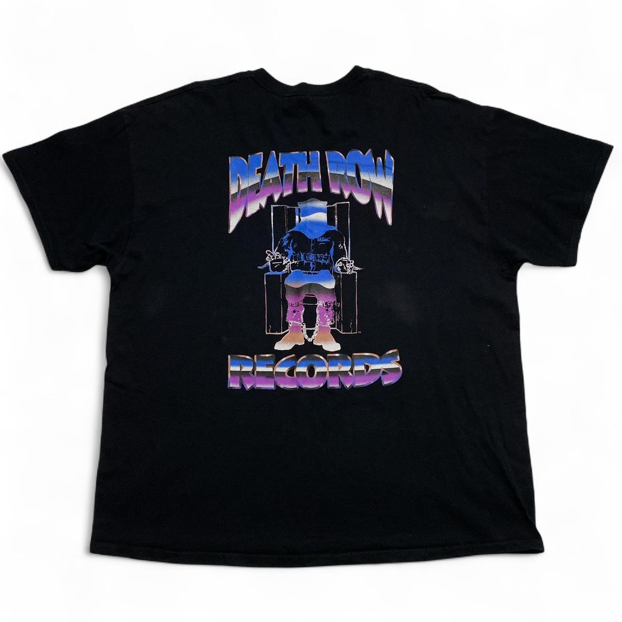 Death Row Records Black Blue and Purple T Shirt (L)