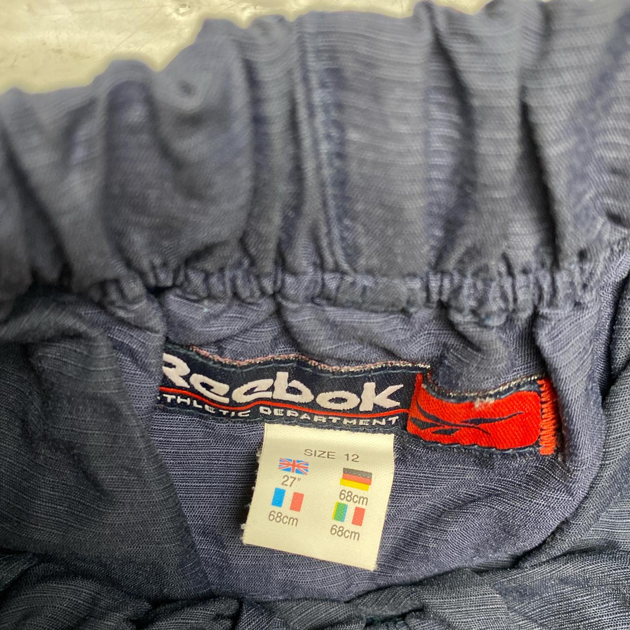 Reebok Navy Baggy Shell Trackpant Bottoms