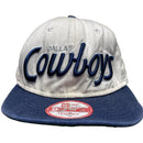 Dallas Cowboys White and Navy Snapback New Era Cap