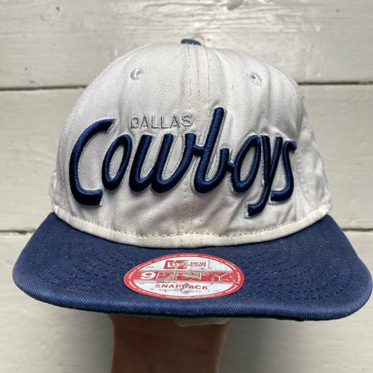 Dallas Cowboys White and Navy Snapback New Era Cap