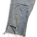 Levis 501 Vintage Light Blue Wash Denim Cut Down Jorts 3/4 Shorts (36W)