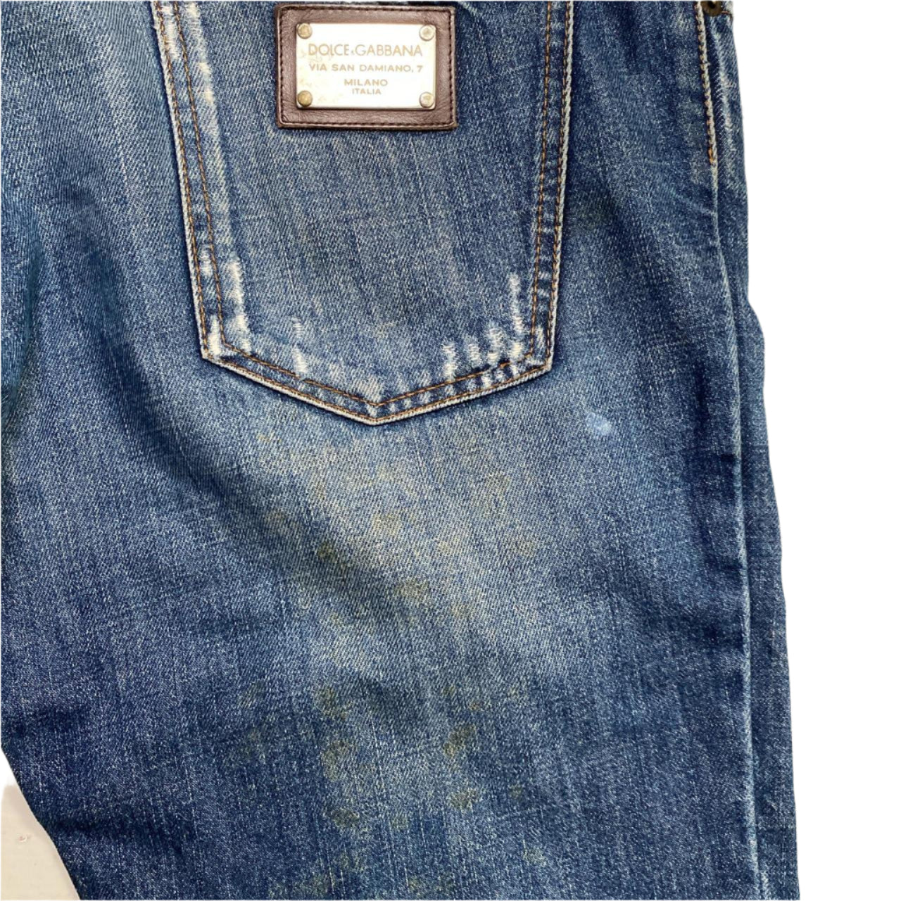 Dolce and Gabbana Vintage Silver Plaque Jeans (38W)