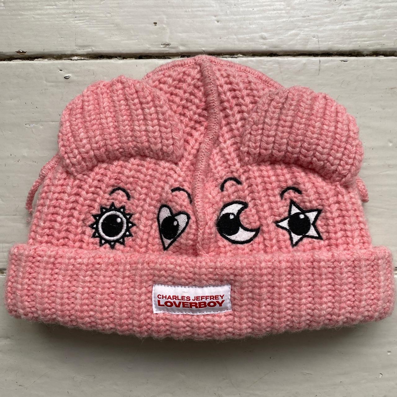 Charles Jeffrey Loverboy Pink Cartoon Creature Beanie Hat