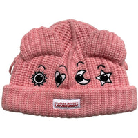 Charles Jeffrey Loverboy Pink Cartoon Creature Beanie Hat (XS/S)