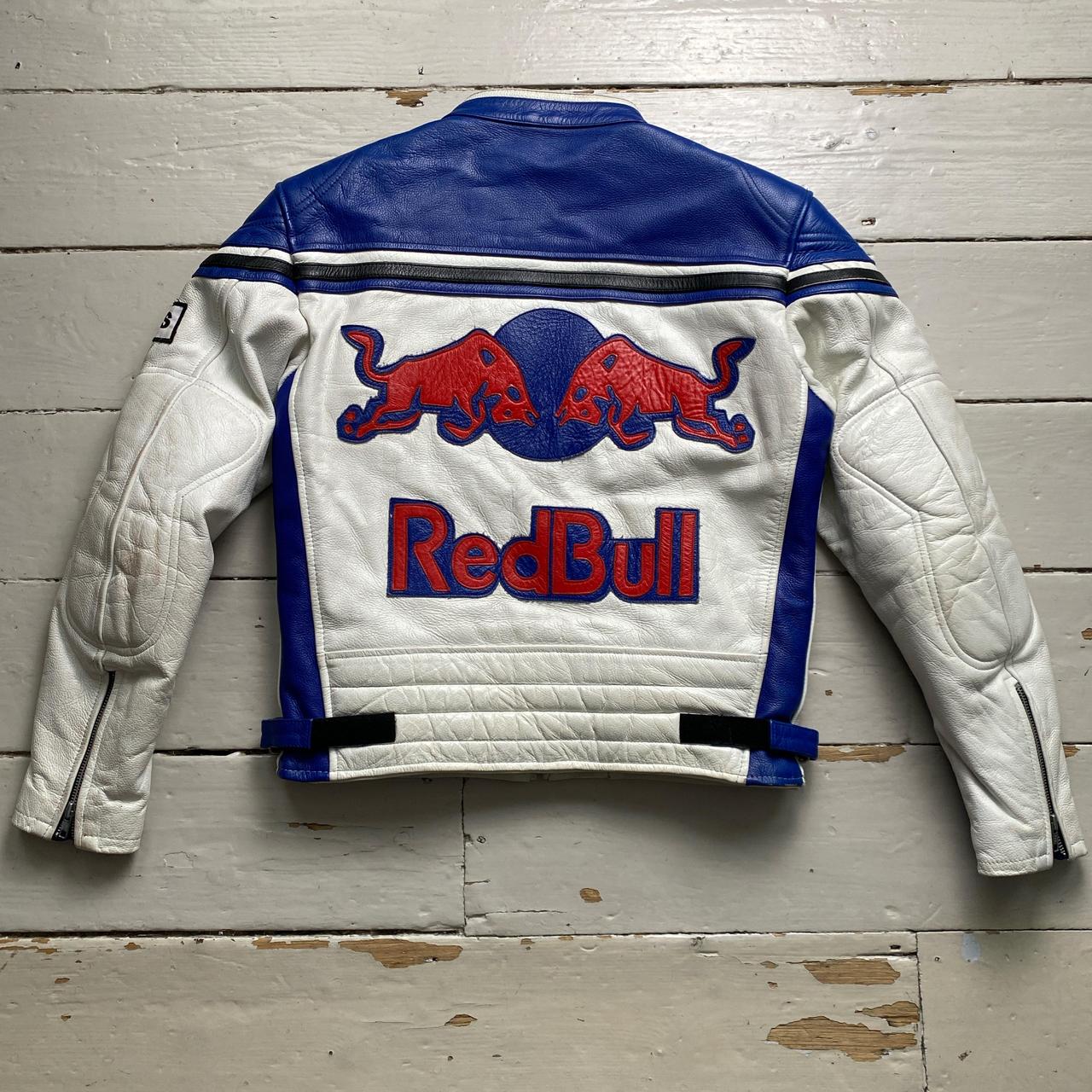 Redbull Vintage Leather Biker Motorcycle Bomber Jacket