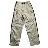 Adidas Cream and Brown Shell Trackpant Bottoms (S)