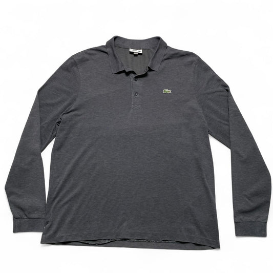 Lacoste Grey Long Sleeve Polo Shirt (XL)