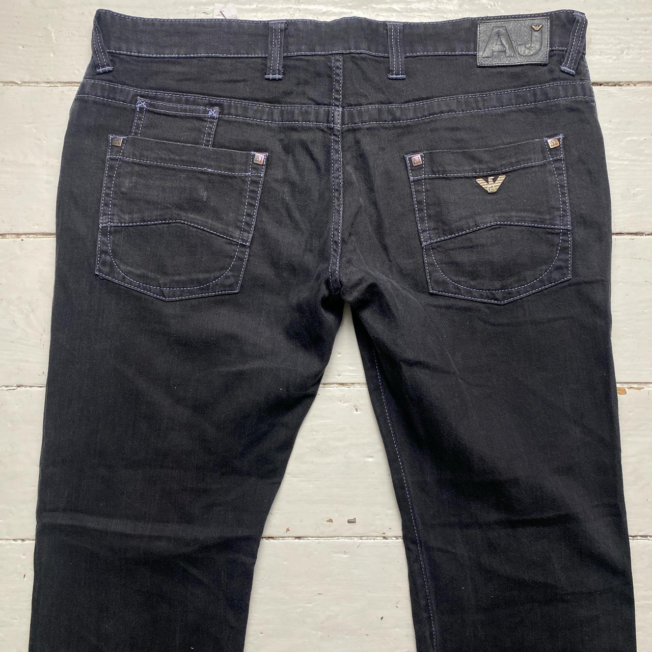 Armani Black Comfort Fit Baggy Jeans