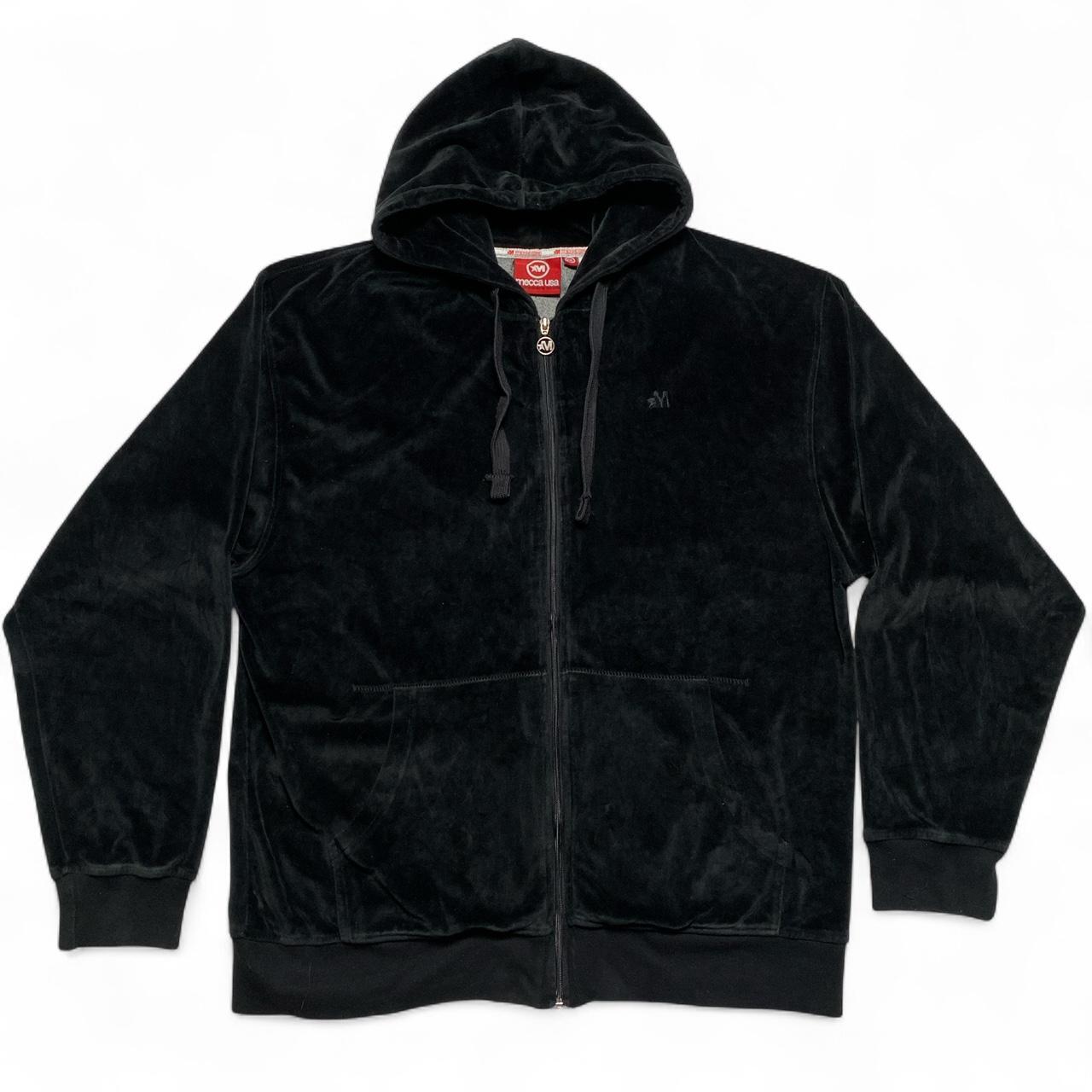 Mecca USA Vintage 90’s Y2K Velour Black Full Tracksuit (2XL)