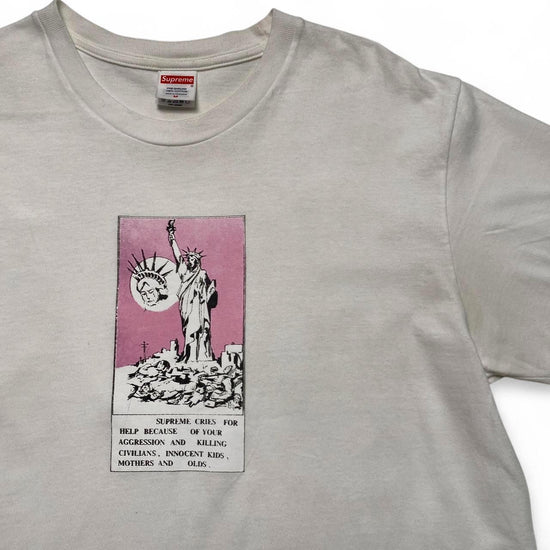 Supreme Statue of Liberty White and Pink T Shirt (M)