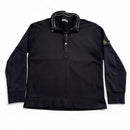 Stone Island Black Quarter Zip and Button Jumper (L)