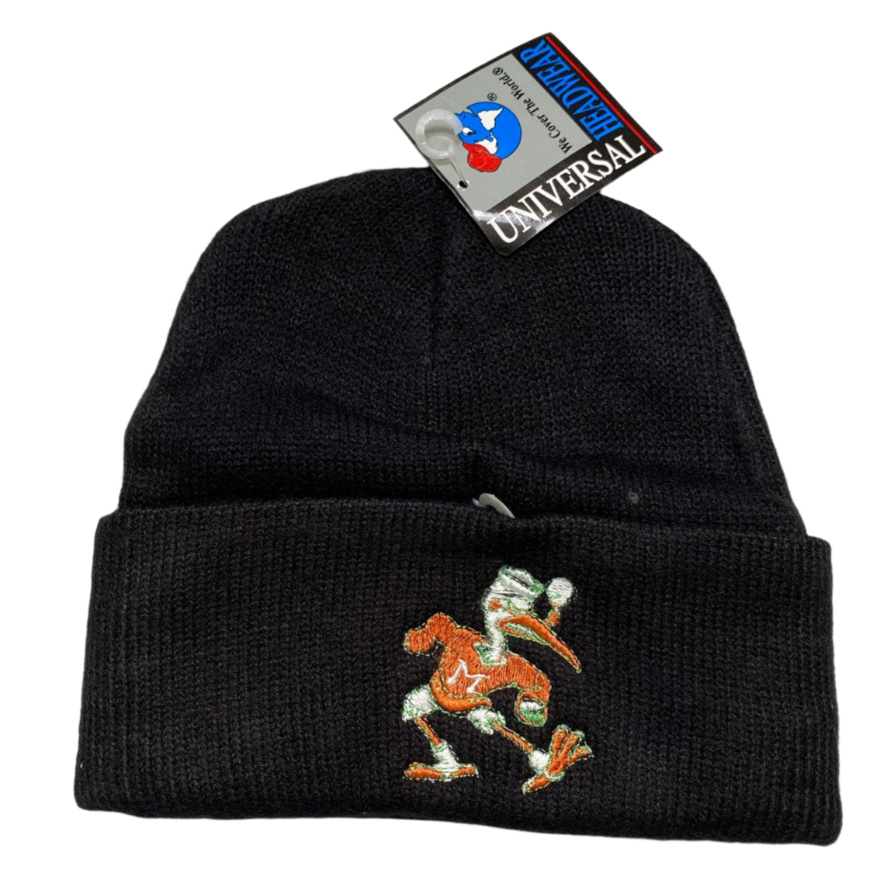 Miami Hurricanes Vintage 90’s Beanie Hat Black