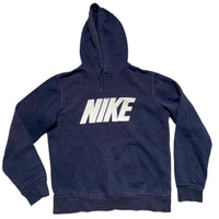Nike Club Navy and White Hoodie (M)