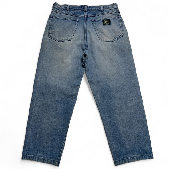 Stone Island Vintage 90’s Square Patch Baggy Light Blue Jeans (32W)