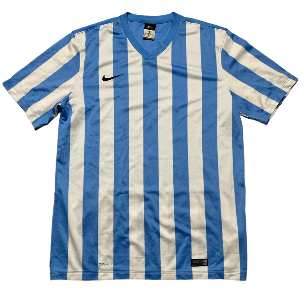 Nike Blue and White Stripe Football Jersey (L)