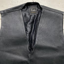 Leather Vest Gilet Black (M)