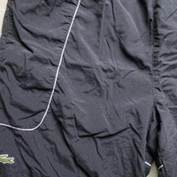 Lacoste Vintage Black and White Shell Trackpant Shorts (XL)