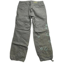 No Fear Vintage Khaki Heart Embroidery Cargo Trousers (12 UK)