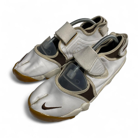 Nike Air Rift White and Brown Gum Sole Sandal Trainers (UK 9)