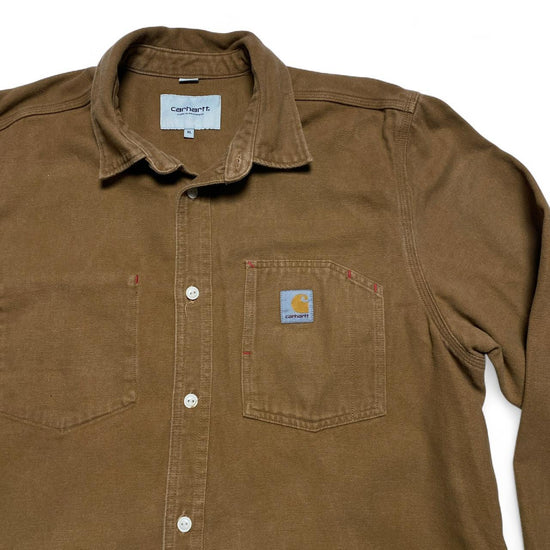 Carhartt Brown Regular Long Sleeve Button Shirt (XL)