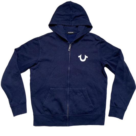 True Religion Navy and White Lullaby Hoodie (L)