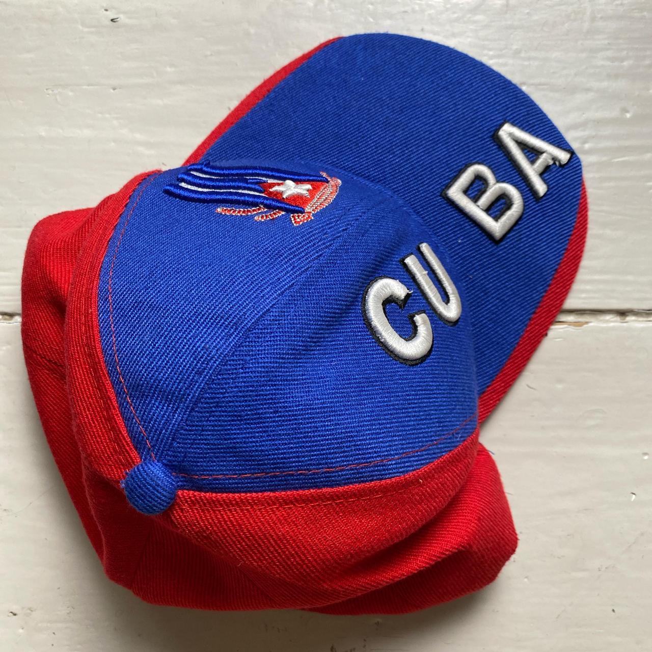 Cuba Vintage Blue Red and White Cap