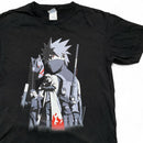 Naruto Kakashi Hatake Black and Red T Shirt (M)