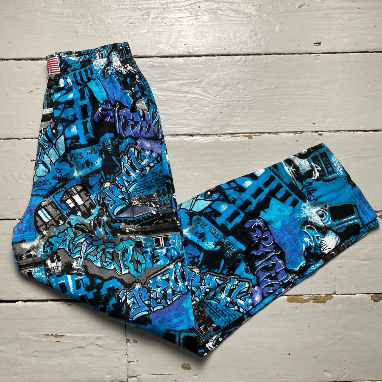 USA Sport New York Grafitti Blue Trousers