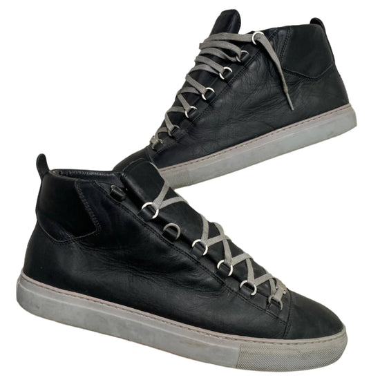 Balenciaga Arena Black and Grey High Top Trainers (UK 10)