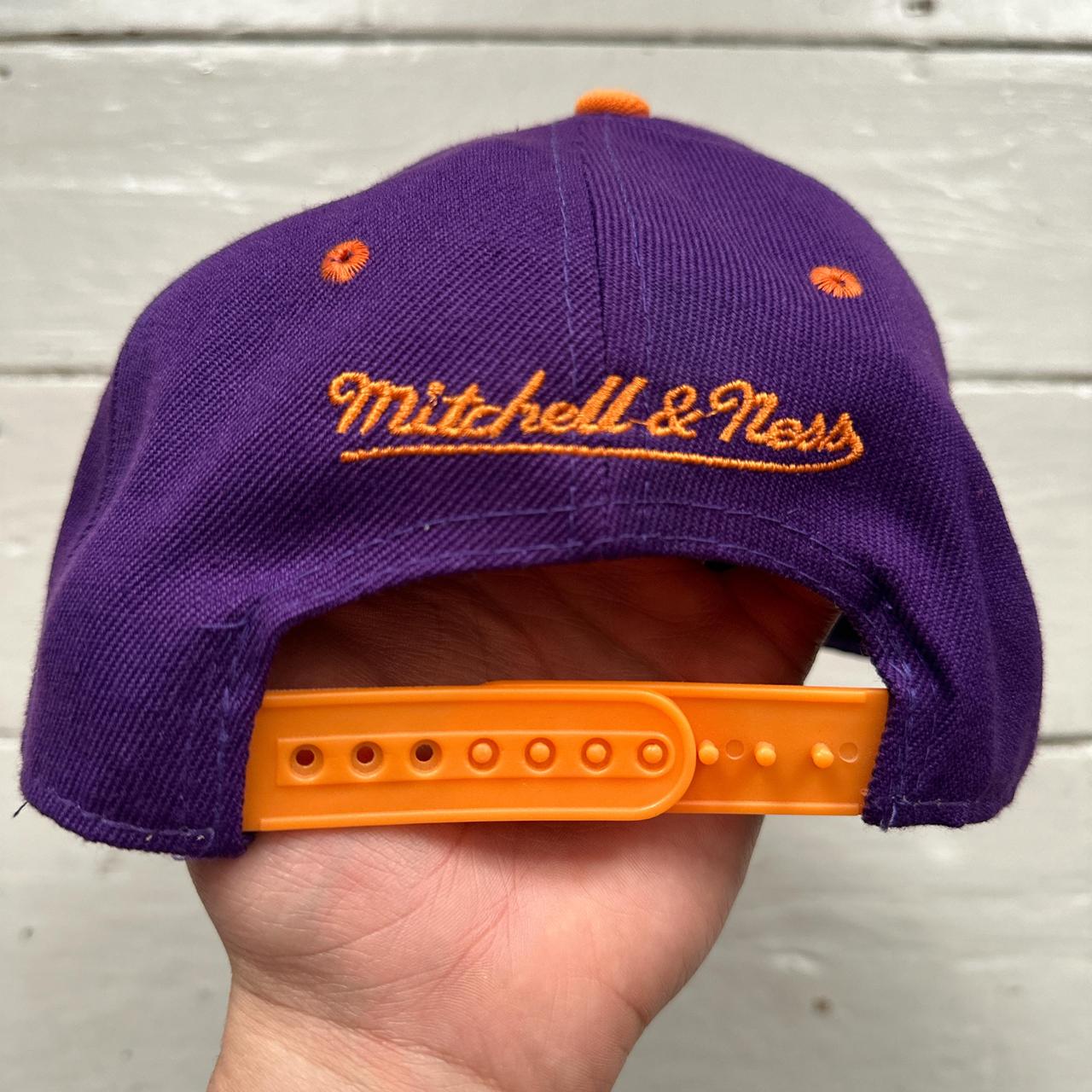 Phoenix Sund Purple and Orange Mitchell and Ness Snapback Cap