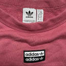 Adidas Originals Oversized Cropped Pink and White Jumper (XL)