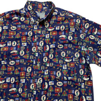 Pierre Balmain Vintage 90’s Golf Repeat Print Short Sleeve Summer Shirt (XL)