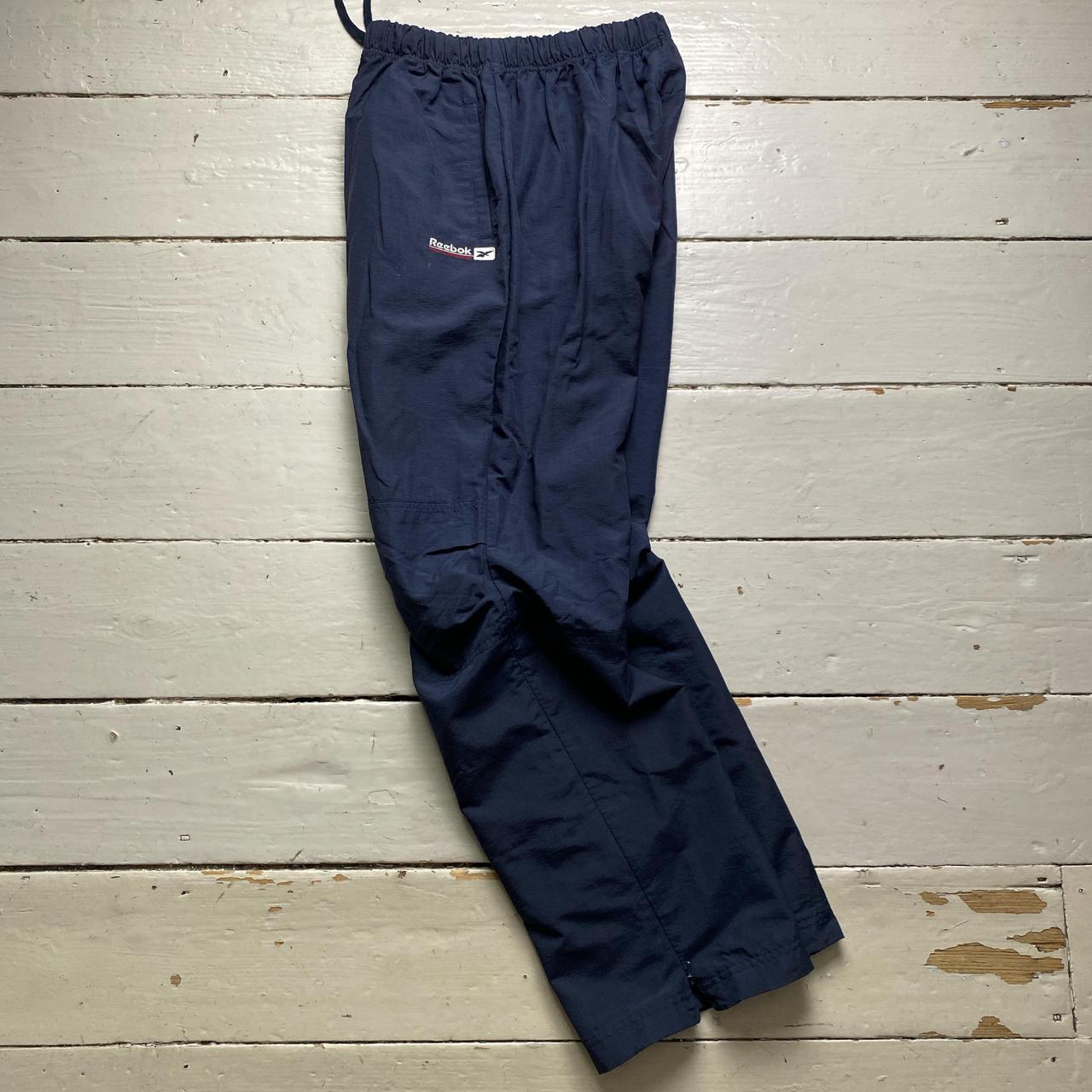 Reebok Navy Baggy Shell Trackpant Bottoms