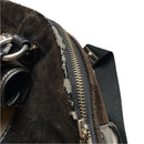 Juicy Couture Brown Suede and Silver Crown Doggy Couture Dog or Cat Holder Travel Bag