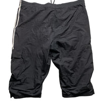 Adidas Black and White Stripe Cargo Shell Trackpant Shorts (XL)