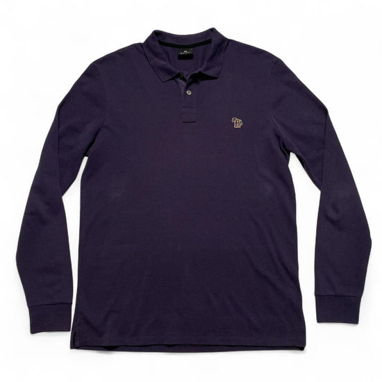 Paul Smith Navy Long Sleeve Polo Shirt (M)