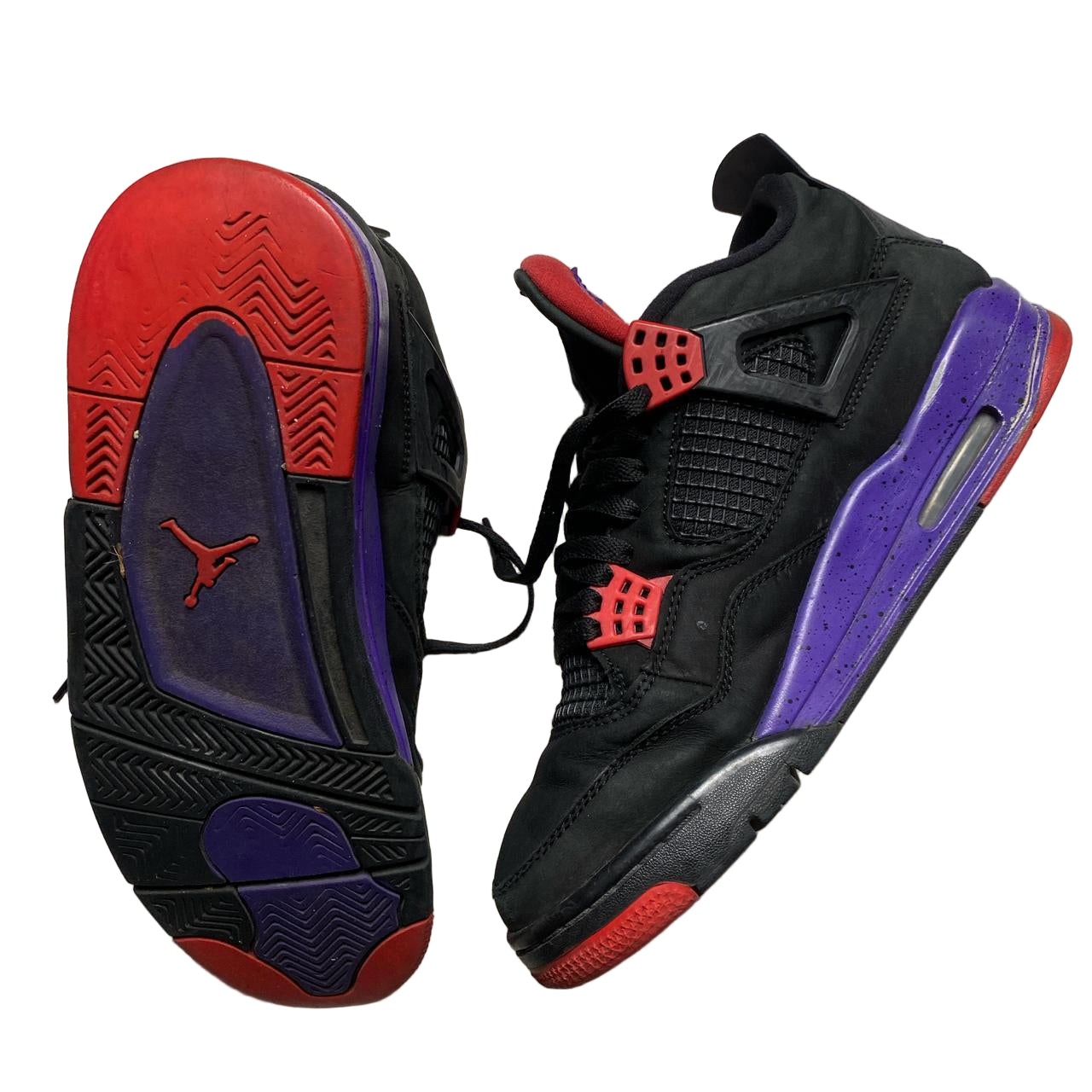 Jordan 4 Raptors Black Red and Purple (UK 8)